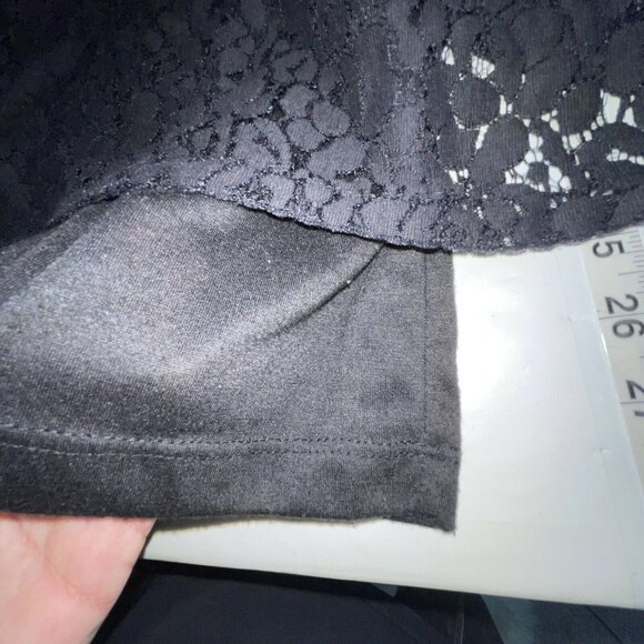 Staci Woo Souvenir Edition Black Lace Midi Woman’s Large Dress 3/4 Sleeves - Picture 6 of 9